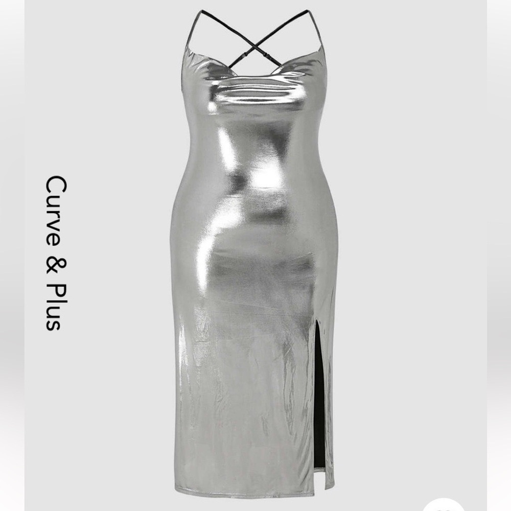 NWT Cider Black and Silver Dress